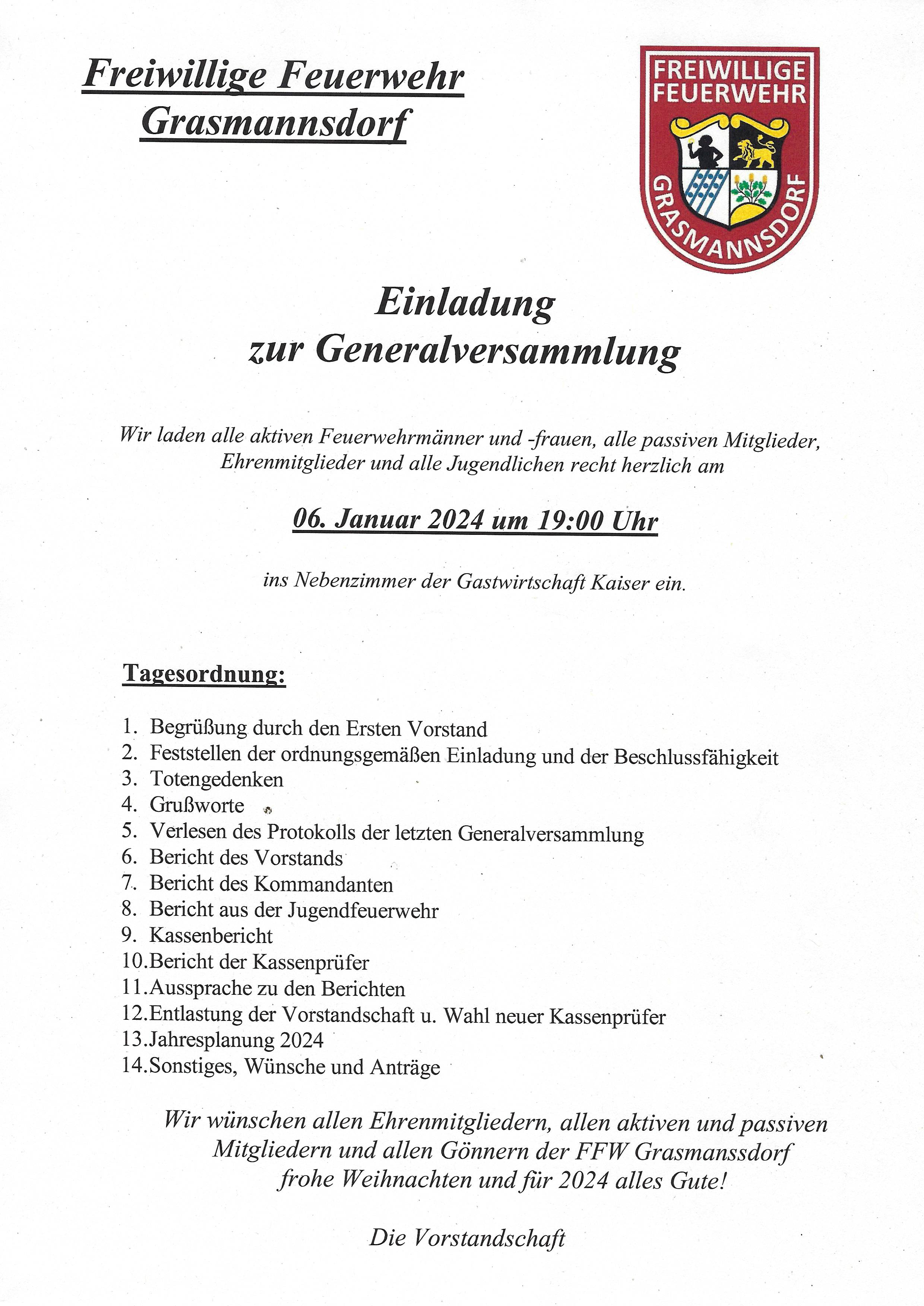 Generalversammlung 2024